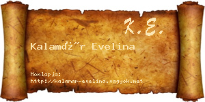 Kalamár Evelina névjegykártya